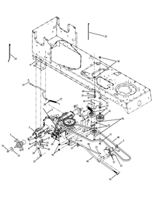 Drive System Diagram and Parts List for GT1554VT 14VR13CK009-14VR13CK010 Cub Cadet Lawn Tractor